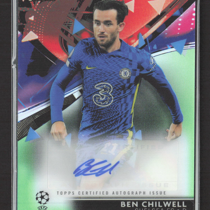 2022 Topps Finest UEFA Champions League Ben Chilwell #BA-BC Auto Green 32/99