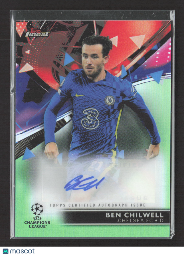 2022 Topps Finest UEFA Champions League Ben Chilwell #BA-BC Auto Green 32/99