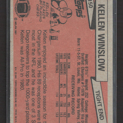 1981 Topps Kellen Winslow #150