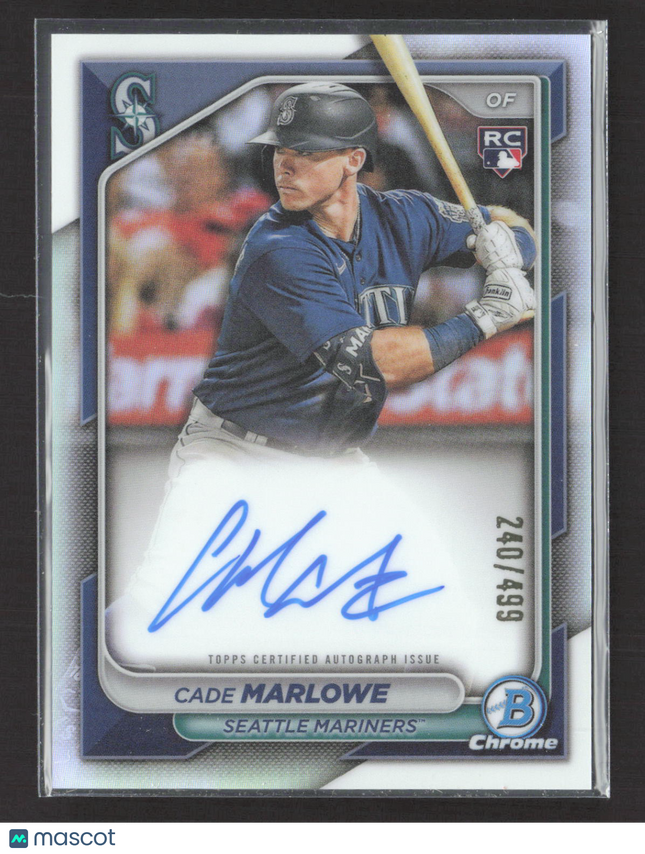 2024 Topps Bowman Chrome Cade Marlowe #CRA-CM Refractor RC 240/499 Auto
