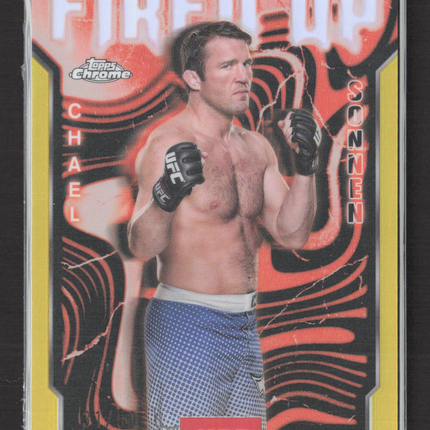 2025 Topps Chrome UFC Fired Up Chael Sonnen #FUP-13 Gold /50
