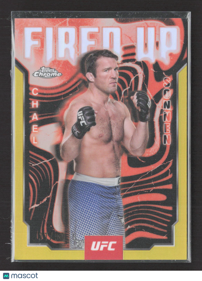 2025 Topps Chrome UFC Fired Up Chael Sonnen #FUP-13 Gold /50