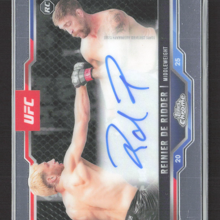2025 Topps Chrome UFC Reinier de Ridder #CRA-RR RC Auto