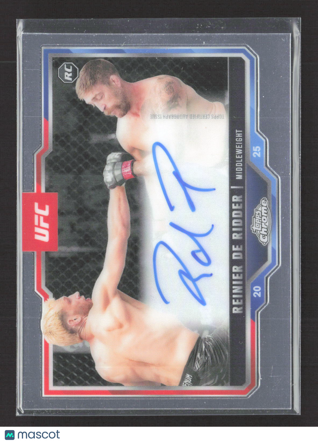 2025 Topps Chrome UFC Reinier de Ridder #CRA-RR RC Auto