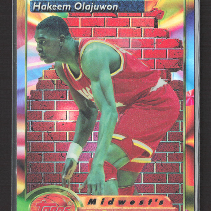 1993 Topps Finest Midwest's Finest Hakeem Olajuwon #115 Refractor
