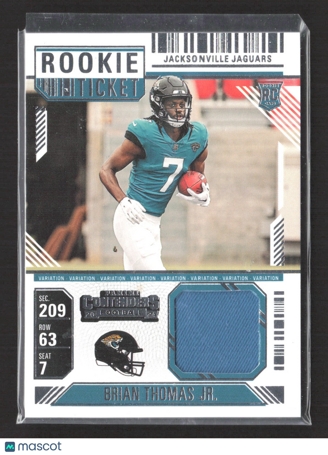 2025 Panini Contenders Football Brian Thomas Jr. #RTS-BTJ Rookie Ticket Jersey