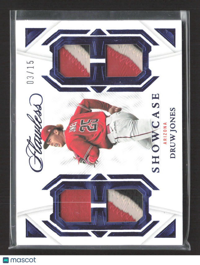 2023 Panini Flawless Showcase Druw Jones #SHO-DJ Quad Patch 03/15