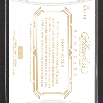 2023 Panini Flawless Showcase Druw Jones #SHO-DJ Quad Patch 03/15