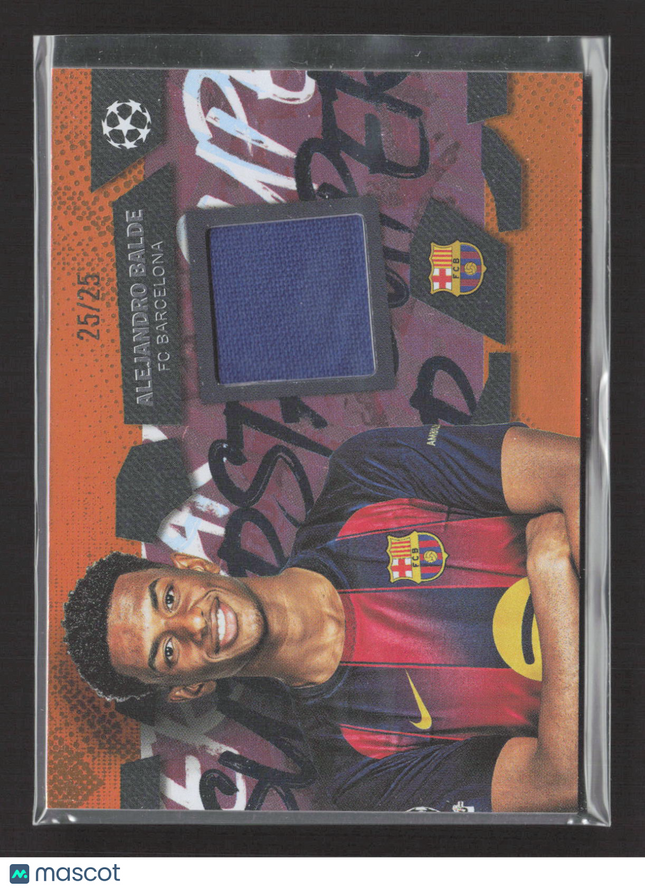 2026 Topps UEFA Club Competitions Superstar Relic Alejandro Balde #TSR-AB 25/25