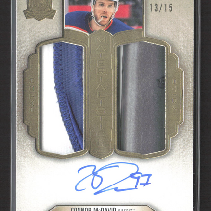 2023 UD The Cup Materialisticks Connor McDavid #MS A-CM Patch Stick Auto /15