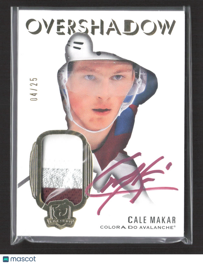 2020 Upper Deck The Cup Overshadow Cale Makar #OS-CM Patch Auto /25