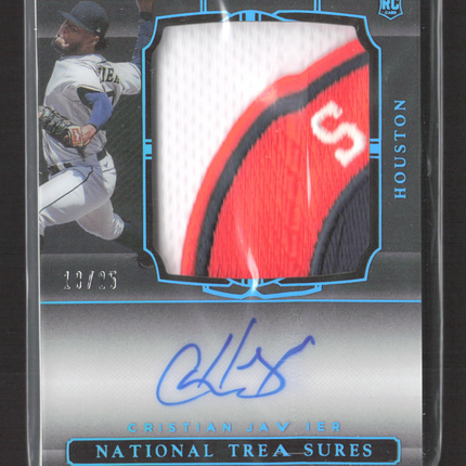 2021 Panini National Treasures Cristian Javier #160 Patch RC 10/25 Logo Auto