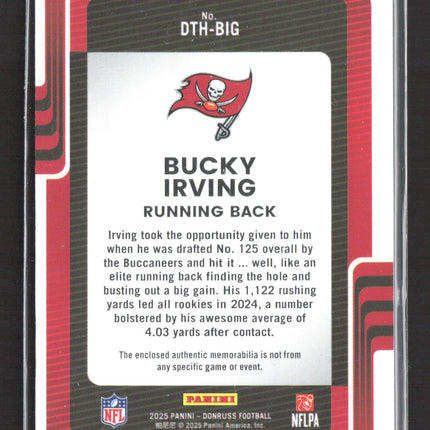 2025 Panini Donruss Threads Bucky Irving #DTH-BIG Jersey