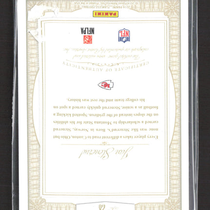 2014 Panini Flawless Greats Jan Stenerud #28 Greats Dual Patch 13/15 Auto Ruby