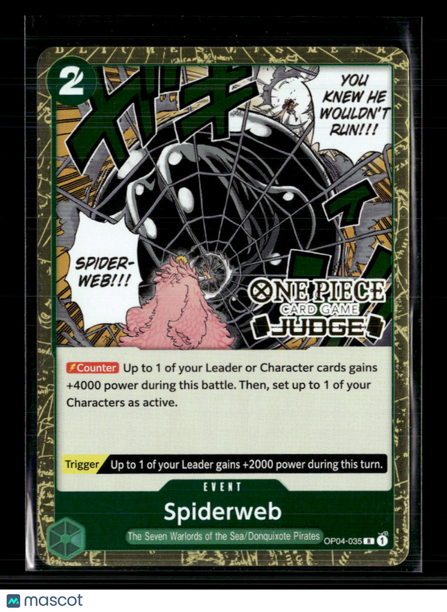 One Piece TCG Spider web Judge One Piece Promotion Cards R • OP04-035