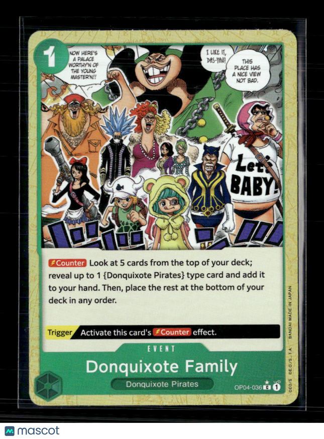 One Piece Card Game Donquixote Family Premium Booster C • OP04-036 Textured