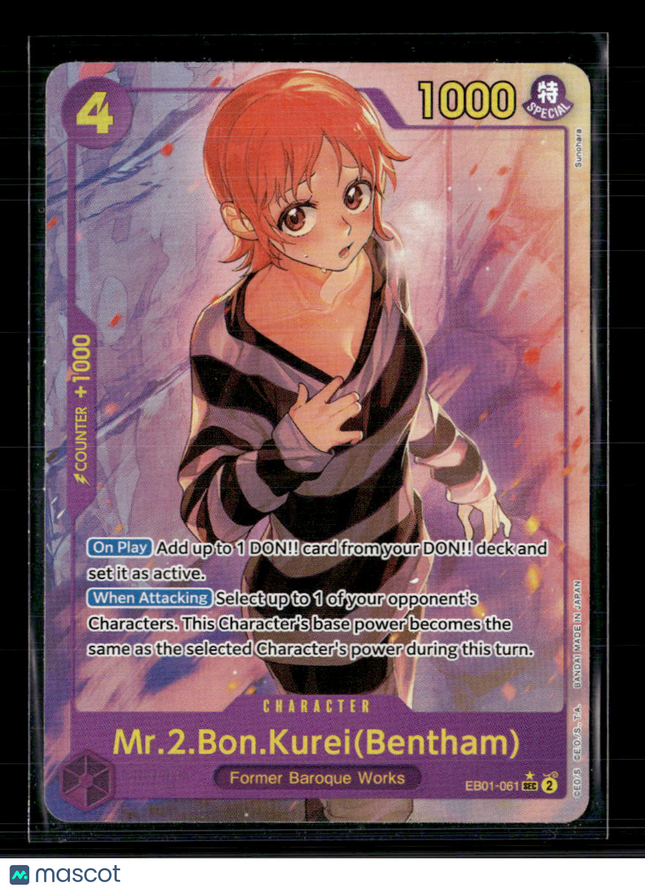 One Piece TCG Mr.2.Bon.Kurei Extra Booster: Memorial Collection SEC EB01-061 Alt
