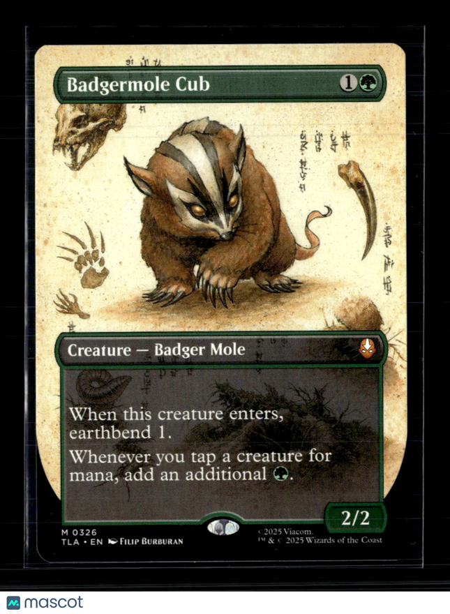 Magic: The Gathering Badgermole Cub Borderless Avatar: The Last Airbender M 326