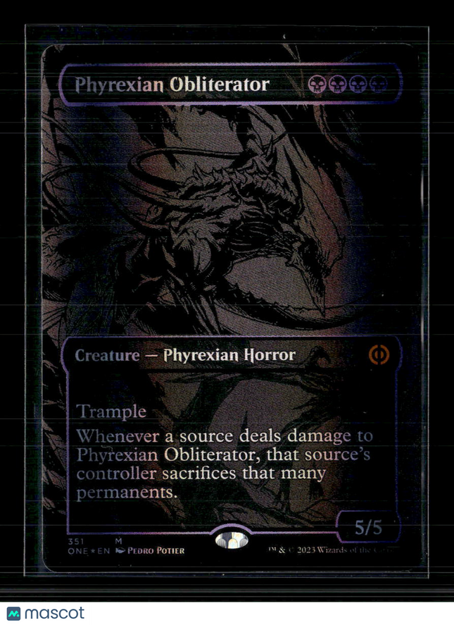 Magic: The Gathering Phyrexian Obliterator Oil Slick Raised Card M • 351