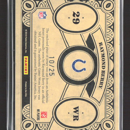 2010 Panini Crown Royale Majestic Raymond Berry #29 Patch 10/25 Prime