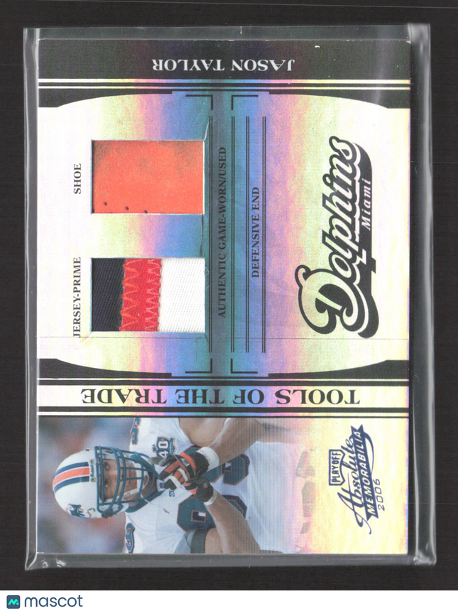 2006 Playoff Absolute Tools of the Trade Jason Taylor #TOT-72 Patch Shoe /25