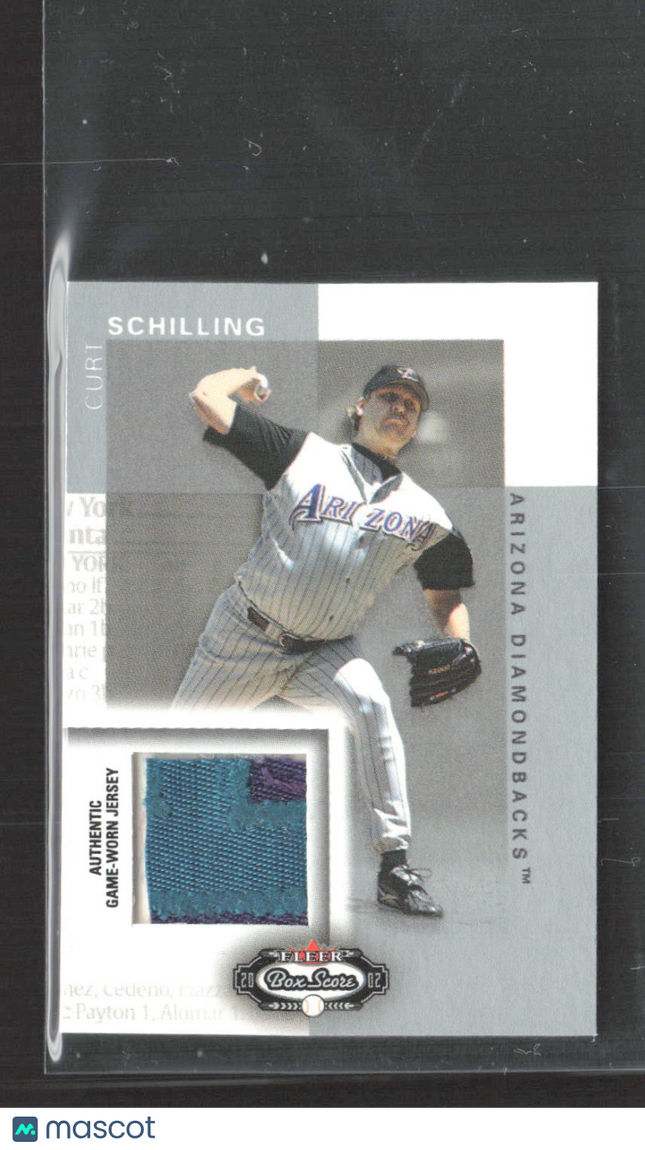 2002 Fleer Box Score Mini Curt Schilling #9 of 10CM Patch