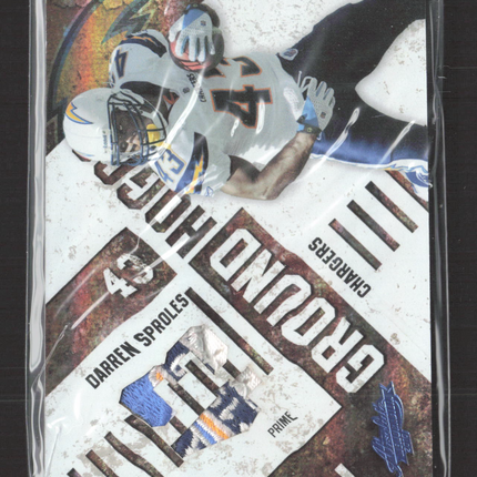 2010 Panini Absolute Ground Hoggs Darren Sproles #6 Prime 30/50 Logo Prime Patch