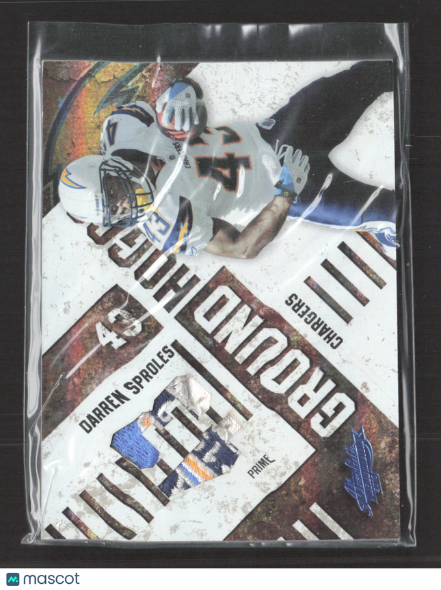 2010 Panini Absolute Ground Hoggs Darren Sproles #6 Prime 30/50 Logo Prime Patch