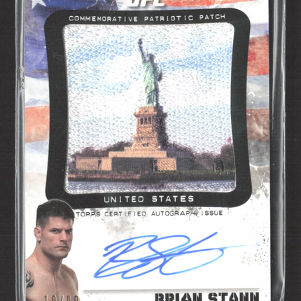 2012 Topps UFC Bloodlines Brian Stann 10/99 Commemorative Patriotic Patch Auto