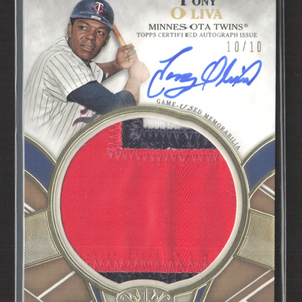 2021 Topps Tier One Tony Oliva #PPA-TO Patch Auto 10/10