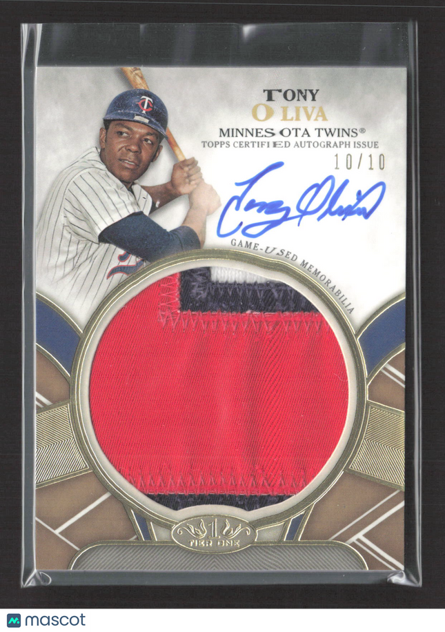 2021 Topps Tier One Tony Oliva #PPA-TO Patch Auto 10/10