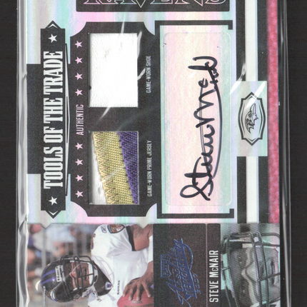2007 Playoff Absolute Tools of the Trade Steve McNair #TOT130 Shoe Patch Auto /5
