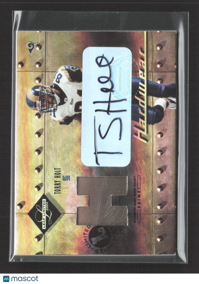 2004 Leaf Limited Hardwear Torry Holt #H-25 18/25 Helmet Auto /25