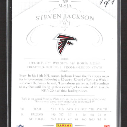 2015 National Treasures Steven Jackson #M-SJA Cyan Printing Plate Patch 1/1