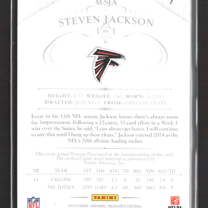 2015 National Treasures Steven Jackson #M-SJA Black Printing Plate Patch 1/1