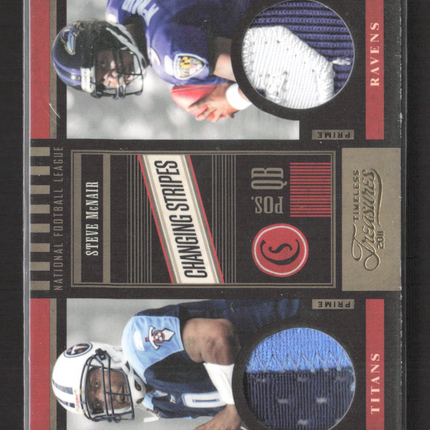 2011 Timeless Treasures Changing Stripes Steve McNair #28 Prime 14/49 Patch
