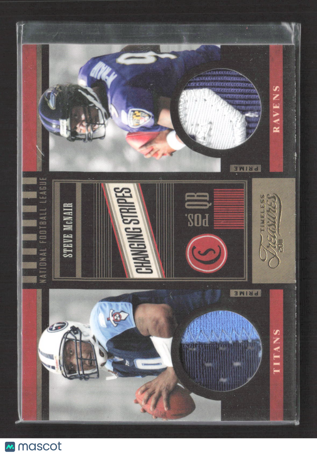 2011 Timeless Treasures Changing Stripes Steve McNair #28 Prime 14/49 Patch
