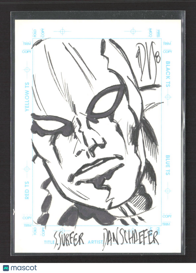 1998 SkyBox Marvel The Silver Age Sketchagraph Silver Surfer Dan Schaefer