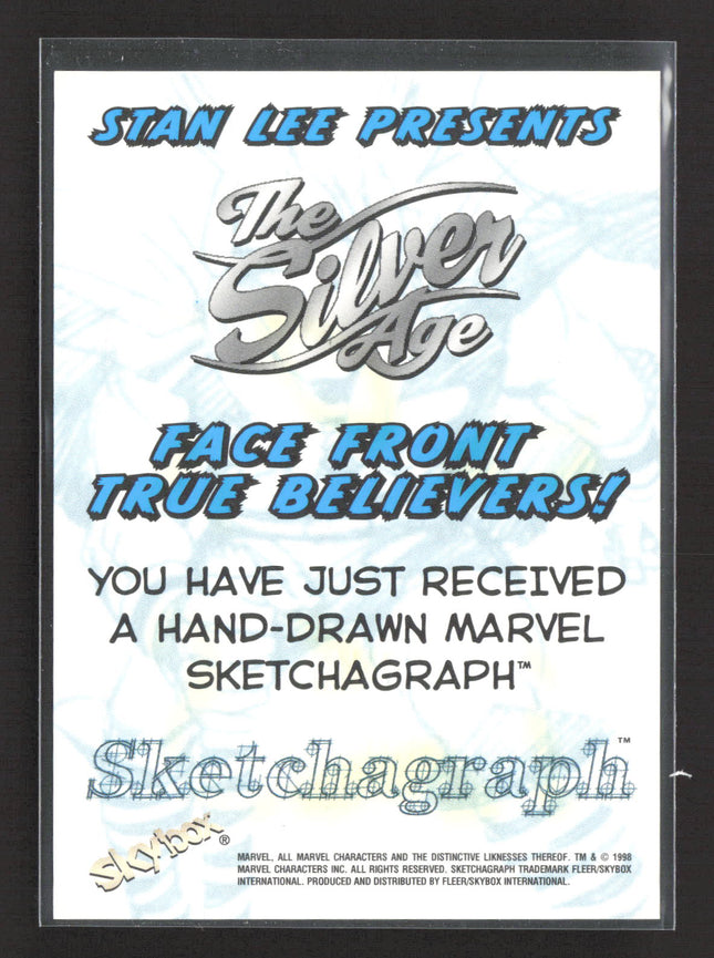 1998 SkyBox Marvel The Silver Age Sketchagraph Silver Surfer Dan Schaefer