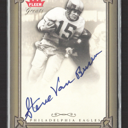 2004 Fleer Greats Steve Van Buren #GBA-SV Auto