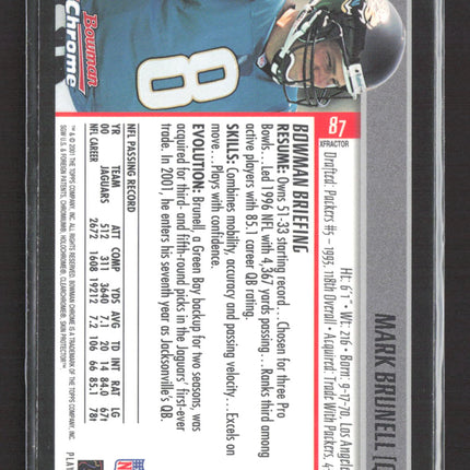 2001 Bowman Chrome Mark Brunell #87 X-Fractor