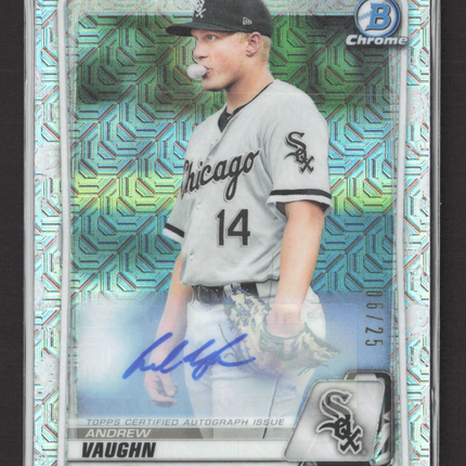 2020 Bowman Chrome Andrew Vaughn #BCP-26 Mojo Refractor Auto /25