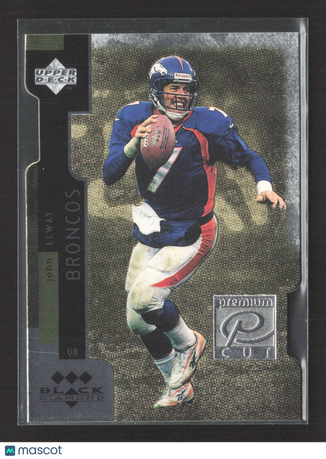 1998 Upper Deck Black Diamond Premium Cut John Elway #PC7
