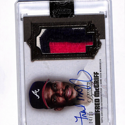 2019 Topps Dynasty Fred McGriff #DAP-FM1 04/10 Patch Auto