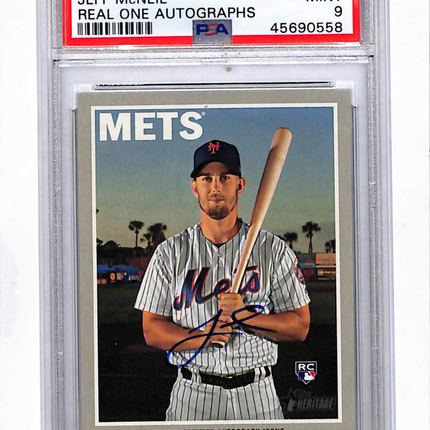 2019 Topps Heritage Real One Autographs Jeff Mcneil #JM PSA 9 Auto