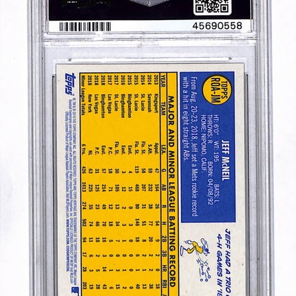 2019 Topps Heritage Real One Autographs Jeff Mcneil #JM PSA 9 Auto
