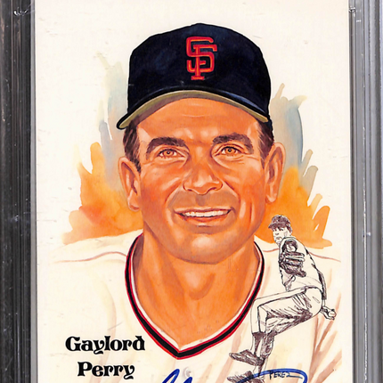 1991 Gaylord Perry PSA Authentic Auto Perez Steele Postcards