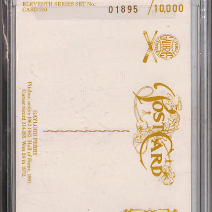 1991 Gaylord Perry PSA Authentic Auto Perez Steele Postcards