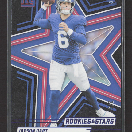 2025 Panini Rookies & Stars Jaxson Dart #137 RC Black /5