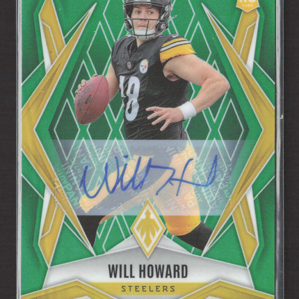 2025 Panini Phoenix Will Howard #165 Green 04/25 RC Auto